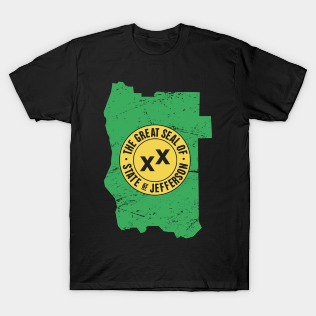 State Of Jefferson | Borders & Seal T-Shirt by MeatMan